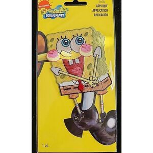 Nickelodeon © Spongebob Iron-On APPLIQUE Spongebob Squarepants NOS 2009 Happy